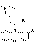 2-Chloro-N,N-diethyl-10H-phenoxazine-10-butanamine hydrochloride (1:1) molecular structure (CAS 925681-41-0)