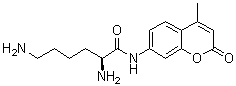 (2S)-2,6-Diamino-N-(4-methyl-2-oxo-2H-1-benzopyran-7-yl)hexanamide molecular structure (CAS 92605-76-0)