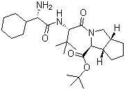 结构式 CAS# 926276-18-8, (1S,3aR,6aS)-2-[(2S)-2-[[(2S)-2-氨基-2-环己基乙酰]氨基]-3,3-二甲基-1-氧代丁基]八氢环戊烯并[c]吡咯-1-羧酸叔丁酯