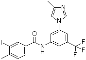 N-(3-(Trifluoromethyl)-5-(4-methyl-1H-imidazol-1-yl)phenyl)-3-iodo-4-methylbenzamide molecular structure (CAS 926922-18-1)