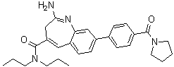 structure of CAS# 926927-61-9, Motolimod;2-Amino-N,N-dipropyl-8-[4-(pyrrolidine-1-carbonyl)phenyl]-3H-benzo[b]azepine-4-carboxamide; VTX 2337; VTX 378