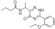 N-[1-[3-(2-Ethoxyphenyl)-2,5-dihydro-5-oxo-1,2,4-triazin-6-yl]ethyl]butanamide molecular structure (CAS 927690-90-2)