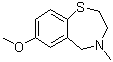 2,3,4,5-Tetrahydro-7-methoxy-4-methyl-1,4-benzothiazepine molecular structure (CAS 927871-76-9)