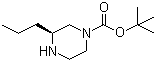 (3S)-3-Propyl-1-piperazinecarboxylic acid tert-butyl ester molecular structure (CAS 928025-58-5)