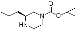 结构式 CAS# 928025-62-1, (3S)-3-(2-甲基丙基)-1-哌嗪甲酸叔丁酯