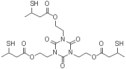1,3,5-三(3-巯基丁酰氧基乙基)-1,3,5-三嗪-2,4,6(1H,3H,5H)-三酮分子结构 (CAS 928339-75-7)
