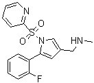 5-(2-Fluorophenyl)-N-methyl-1-(2-pyridinylsulfonyl)-1H-pyrrole-3-methanamine molecular structure (CAS 928615-46-7)
