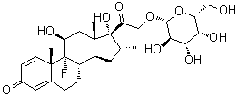 (11beta,16alpha)-9-Fluoro-21-(beta-D-galactopyranosyloxy)-11,17-dihydroxy-16-methylpregna-1,4-diene-3,20-dione molecular structure (CAS 92901-23-0)