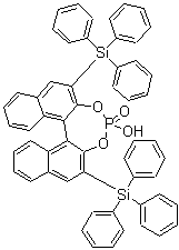 structure of CAS# 929097-92-7, (S)-3,3'-Bis(triphenylsilyl)-1,1'-binaphthalene-2,2'-diyl hydrogen phosphate;(11bS)-4-Hydroxy-2,6-bis(triphenylsilyl)-dinaphtho[2,1-d:1',2'-f][1,3,2]dioxaphosphepin 4-oxide