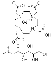 Gadoterate meglumine molecular structure (CAS 92943-93-6)