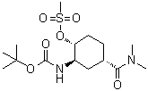 structure of CAS# 929693-31-2, (1R,2R,4S)-2-[(tert-Butoxycarbonyl)amino]-4-[(dimethylamino)carbonyl]cyclohexyl methanesulfonate