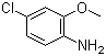 structure of CAS# 93-50-5, 4-Chloro-2-methoxyaniline;4-Chloro-2-methoxyphenylamine