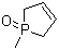 structure of CAS# 930-38-1, 2,5-Dihydro-1-methyl-1H-phosphole 1-oxide