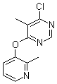 结构式 CAS# 930093-72-4, 4-氯-5-甲基-6-(2-甲基吡啶-3-氧基)嘧啶