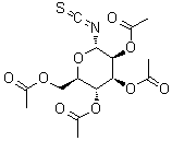 alpha-D-甘露糖基异硫氰酸酯 2,3,4,6-四乙酸酯分子结构 (CAS 93221-21-7)