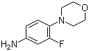 3-氟-4-吗啉基苯胺分子结构 (CAS 93246-53-8)