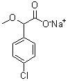 4-氯-alpha-甲氧基苯乙酸钠分子结构 (CAS 93283-84-2)