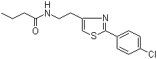 N-[2-[2-(4-Chlorophenyl)-4-thiazolyl]ethyl]butanamide molecular structure (CAS 932986-18-0)