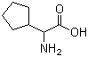 structure of CAS# 933-95-9, Cyclopentaneglycine;alpha-Aminocyclopentaneacetic acid; NSC 12751