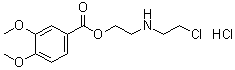 3,4-Dimethoxybenzoic acid 2-[(2-chloroethyl)amino]ethyl ester hydrochloride (1:1) molecular structure (CAS 93354-59-7)