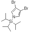 structure of CAS# 93362-54-0, 3,4-Dibromo-1-[tris(1-methylethyl)silyl]-1H-pyrrole