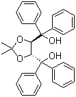 (4S,5S)-(2,2-二甲基-1,3-二氧戊环-4,5-二基)双(二苯基甲醇)分子结构 (CAS 93379-49-8)