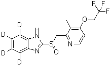 结构式 CAS# 934294-22-1, 兰索拉唑-d<sub>4</sub>