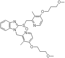 1-[[4-(3-Methoxypropoxy)-3-methyl-2-pyridinyl]methyl]-2-[[[4-(3-methoxypropoxy)-3-methyl-2-pyridinyl]methyl]sulfinyl]-1H-benzimidazole molecular structure (CAS 935260-92-7)