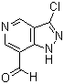 结构式 CAS# 93546-17-9, 3-氯-1H-吡唑并[4,3-c]吡啶-7-甲醛