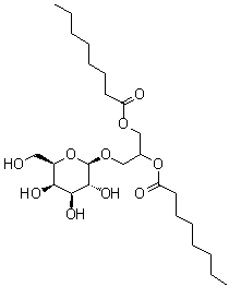 2,3-Bis[(1-oxooctyl)oxy]propyl beta-D-galactopyranoside molecular structure (CAS 935534-59-1)