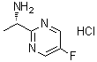 structure of CAS# 935667-21-3, (alphaS)-5-Fluoro-alpha-methyl-2-pyrimidinemethanamine hydrochloride (1:1);(1S)-1-(5-Fluoropyrimidin-2-yl)ethanamine hydrochloride
