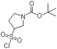3-(氯磺酰基)吡咯烷-1-甲酸叔丁酯分子结构 (CAS 935845-20-8)