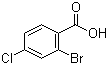 结构式 CAS# 936-08-3, 2-溴-4-氯苯甲酸; 4-氯-2-溴-苯甲酸