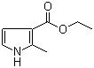 2-甲基吡咯-3-甲酸乙酯分子结构 (CAS 936-12-9)