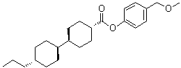 (反式,反式)-4'-丙基-[1,1'-联环己烷]-4-羧酸 4-(甲氧基甲基)苯基酯分子结构 (CAS 93601-63-9)
