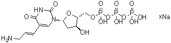 5-(3-Amino-1-propen-1-yl)-2'-deoxyuridine 5'-(tetrahydrogen triphosphate) sodium salt (1:?) molecular structure (CAS 936327-10-5)