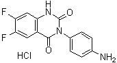 3-(4-Aminophenyl)-6,7-difluoroquinazoline-2,4(1H,3H)-dione hydrochloride molecular structure (CAS 936500-99-1)