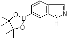 structure of CAS# 937049-58-6, 1H-Indazole-6-boronic acid pinacol ester;6-(4,4,5,5-Tetramethyl-1,3,2-dioxaborolan-2-yl)-1H-indazole