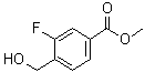 structure of CAS# 937636-18-5, 3-Fluoro-4-(hydroxymethyl)benzoic acid methyl ester