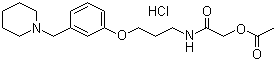 Roxatidine acetate hydrochloride molecular structure (CAS 93793-83-0)