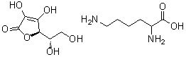 L-Ascorbic acid, compd. with lysine (1:1) molecular structure (CAS 93805-34-6)