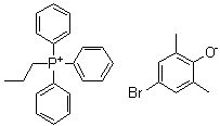 Triphenylpropylphosphonium salt with 4-bromo-2,6-dimethylphenol (1:1) molecular structure (CAS 93839-47-5)