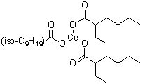 Bis(2-ethylhexanoato-O)(isodecanoato-O)cerium molecular structure (CAS 93894-39-4)
