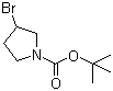 结构式 CAS# 939793-16-5, N-叔丁氧羰基-3-溴吡咯烷