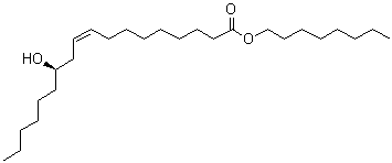 (9Z,12R)-12-Hydroxy-9-octadecenoic acid octyl ester molecular structure (CAS 93980-66-6)