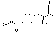 4-[(3-氰基-2-吡啶基)氨基]-1-哌啶甲酸叔丁酯分子结构 (CAS 939986-19-3)