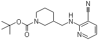 3-[[(3-氰基-2-吡啶基)氨基]甲基]-1-哌啶甲酸叔丁酯分子结构 (CAS 939986-21-7)