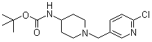 N-[1-[(6-氯-3-吡啶基)甲基]-4-哌啶基]氨基甲酸叔丁酯分子结构 (CAS 939986-36-4)