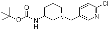N-[1-[(6-氯-3-吡啶基)甲基]-3-哌啶基]氨基甲酸叔丁酯分子结构 (CAS 939986-37-5)