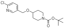 4-[(6-氯-3-吡啶基)甲氧基]-1-哌啶甲酸叔丁酯分子结构 (CAS 939986-38-6)